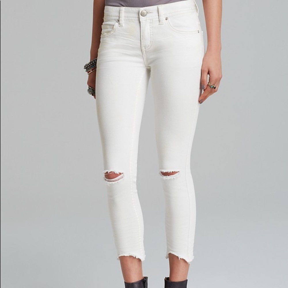 Free People White Skinny Jeans